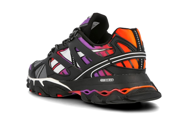 Reebok DMX Trail Shadow Black Gray Scarlet FV2842 shoes sneakers footwear kicks runners trainers fall winter 2020 multi color purple red retro low top Max shear technical performance