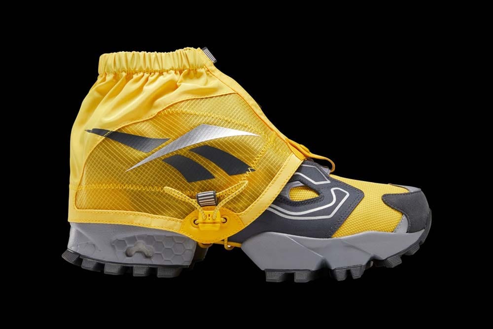 black and yellow reebok shoes