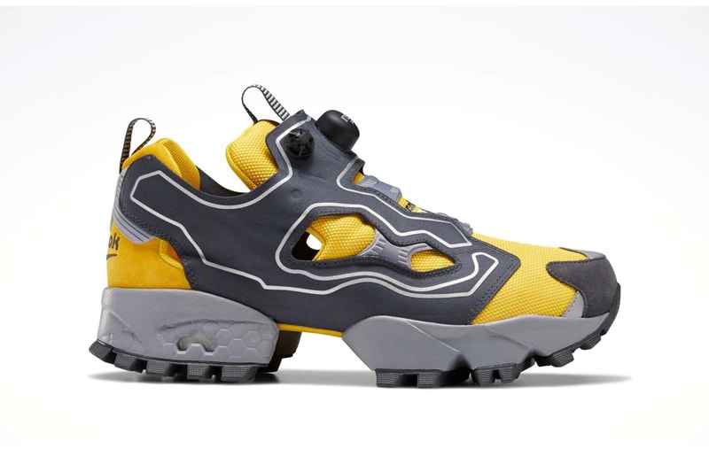 reebok instapump fury trail shroud nylon wrap cover suede upper release black true grey modern beige toxic yellow 