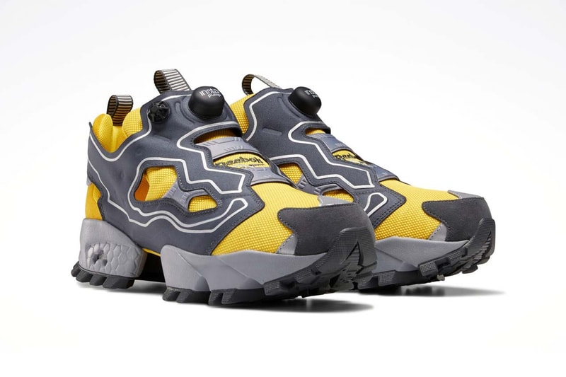 reebok instapump fury trail shroud nylon wrap cover suede upper release black true grey modern beige toxic yellow 