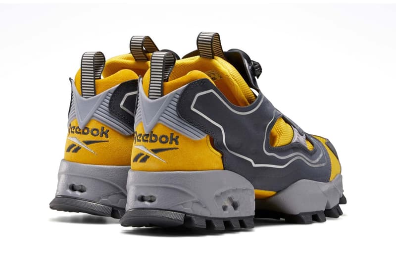 reebok instapump fury trail shroud nylon wrap cover suede upper release black true grey modern beige toxic yellow