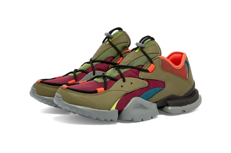 reebok run r 96 tr olive orange lime ef8639 release date info photos price