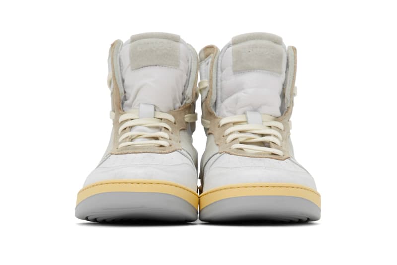 RHUDE Retro Bball Hi Sneakers White Green Grey Release Info Buy Price rhuigi villasenor