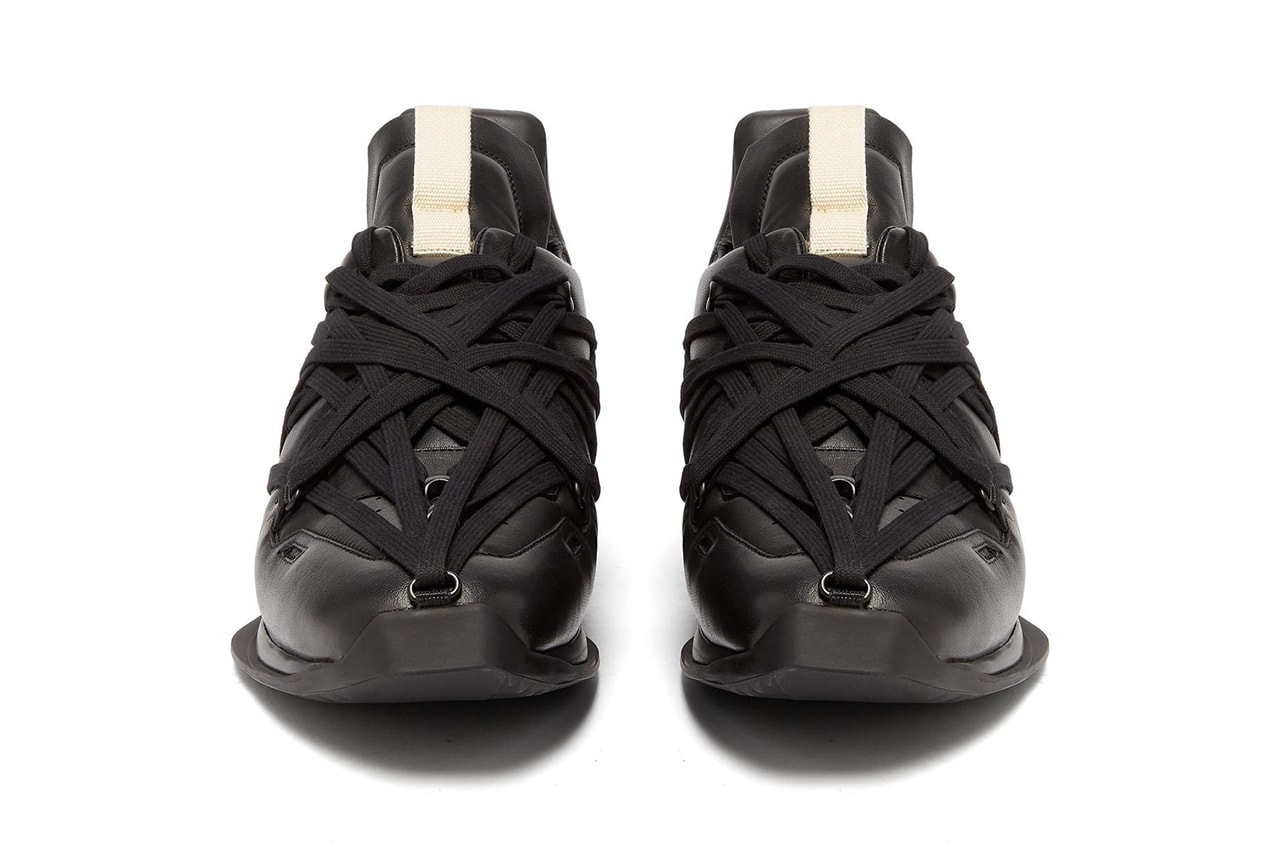 Rick Owens Maximal Runner Black Laces Leather MATCHESFASHION.COM Spring/Summer 2020 SS20 Sneaker Release Information "TECUATL" Collection