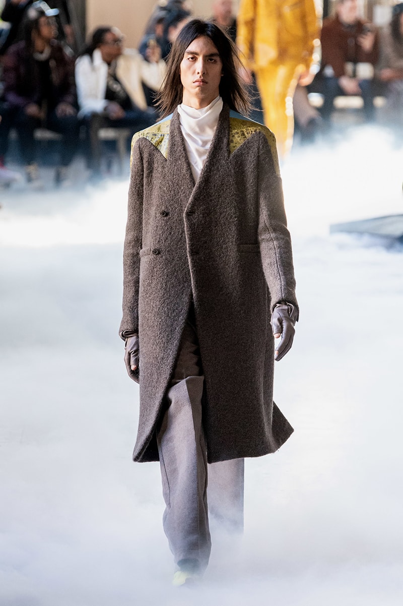 Rick Owens "PERFORMA" Paris Fashion Week Men's Fall/Winter 2020 Runway Show Closer Look Editorial Lord of Darkness Asymmetrical Collection Menswear Gender Fluid Neutral Leather PVC Mohair Tailoring Biker