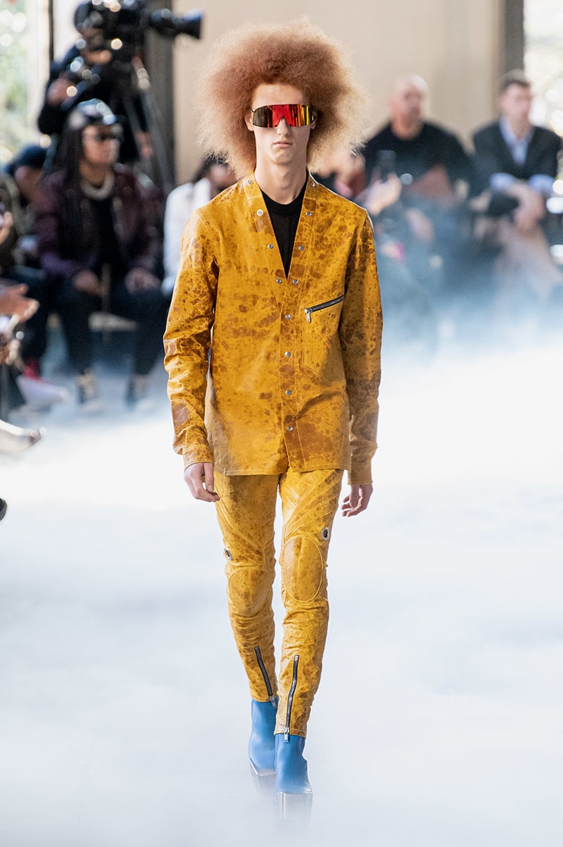 Rick Owens "PERFORMA" Paris Fashion Week Men's Fall/Winter 2020 Runway Show Closer Look Editorial Lord of Darkness Asymmetrical Collection Menswear Gender Fluid Neutral Leather PVC Mohair Tailoring Biker