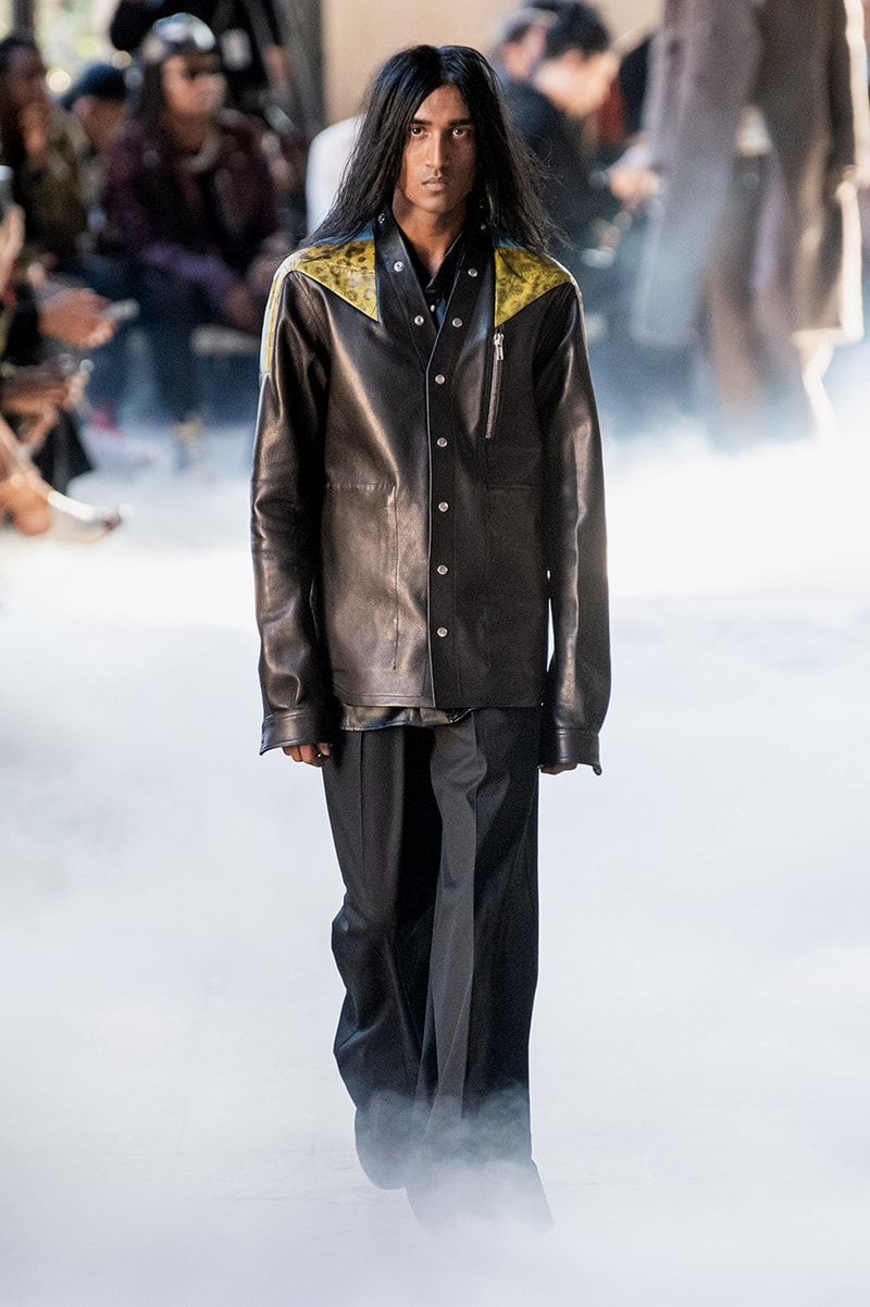 Rick Owens "PERFORMA" Paris Fashion Week Men's Fall/Winter 2020 Runway Show Closer Look Editorial Lord of Darkness Asymmetrical Collection Menswear Gender Fluid Neutral Leather PVC Mohair Tailoring Biker