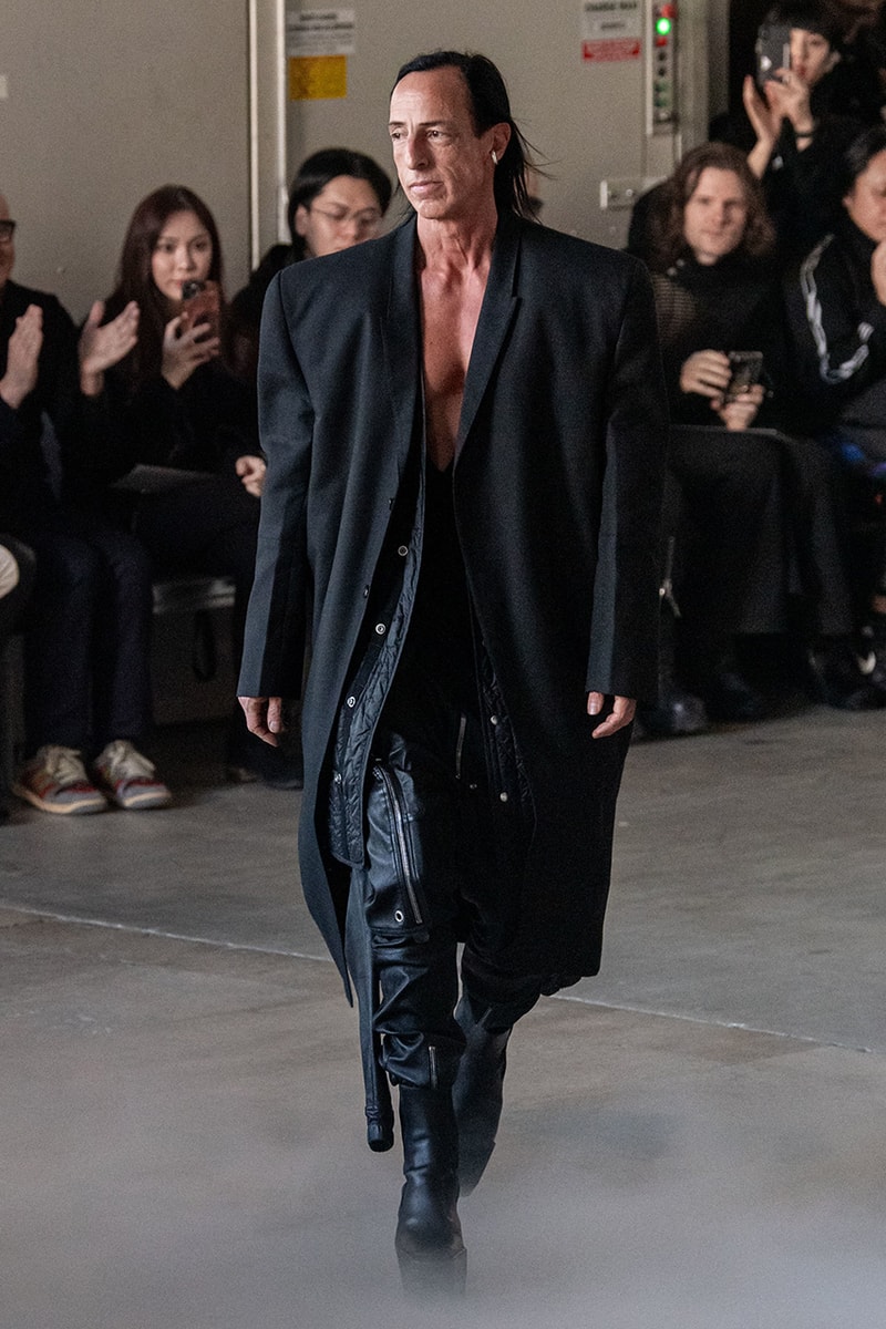 Rick Owens "PERFORMA" Paris Fashion Week Men's Fall/Winter 2020 Runway Show Closer Look Editorial Lord of Darkness Asymmetrical Collection Menswear Gender Fluid Neutral Leather PVC Mohair Tailoring Biker