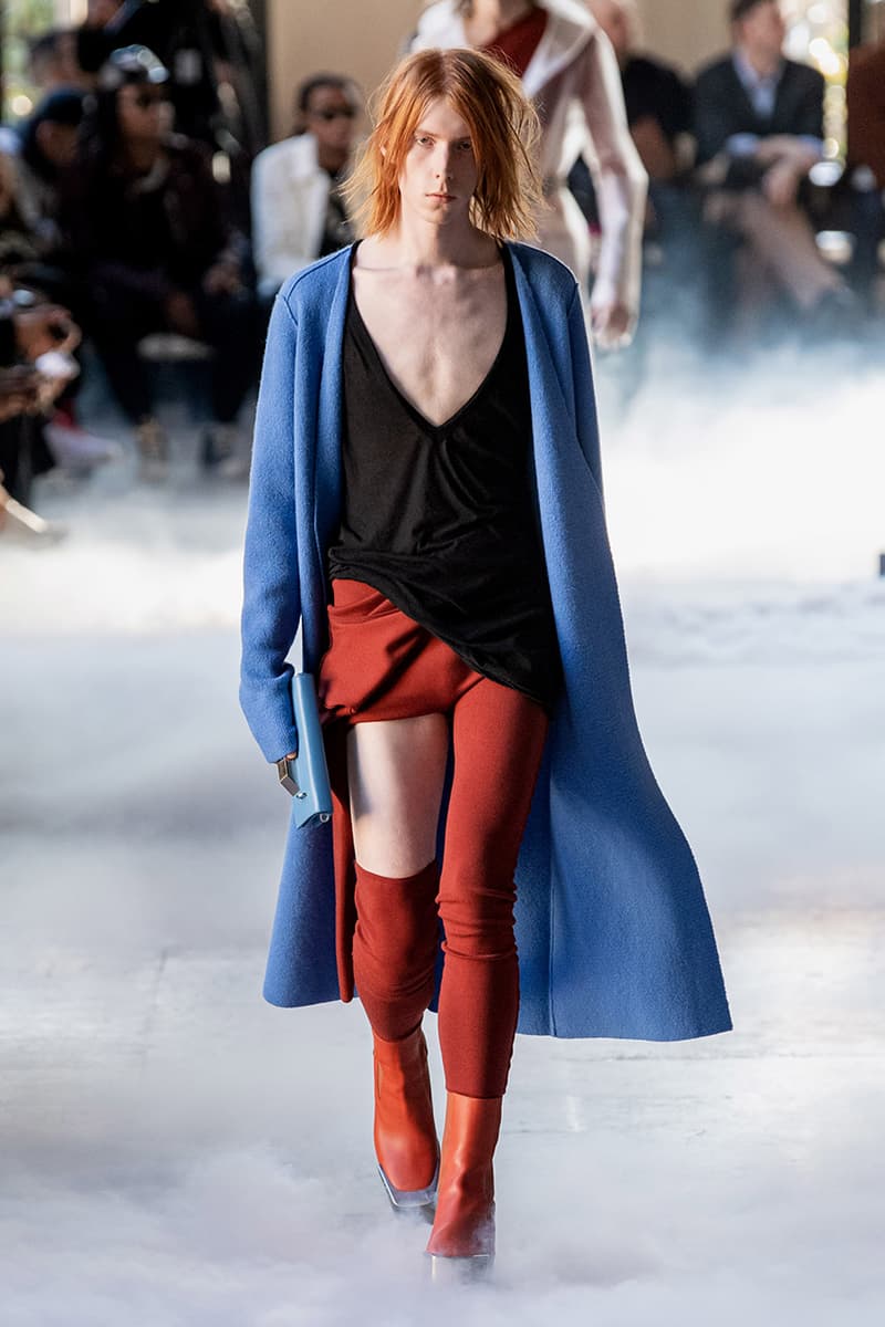 Rick Owens "PERFORMA" Paris Fashion Week Men's Fall/Winter 2020 Runway Show Closer Look Editorial Lord of Darkness Asymmetrical Collection Menswear Gender Fluid Neutral Leather PVC Mohair Tailoring Biker