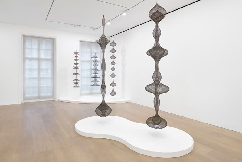 Ruth Asawa "A Line Can Go Anywhere" Exhibition David Zwirner Gallery Sculptures Wire Line Paper