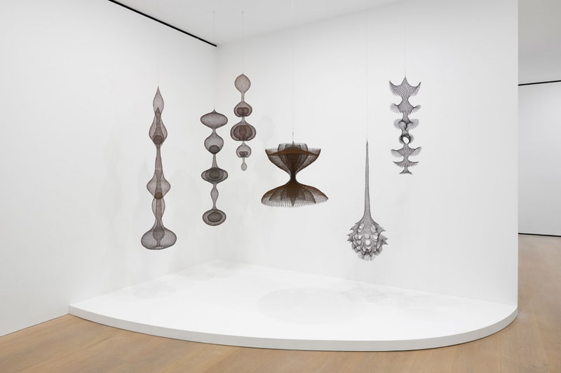Ruth Asawa "A Line Can Go Anywhere" Exhibition David Zwirner Gallery Sculptures Wire Line Paper 
