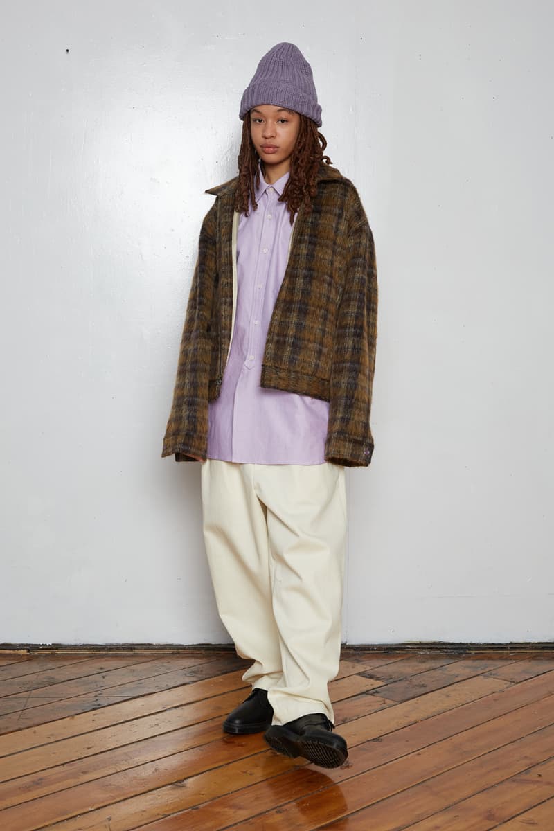 s.k. manor hill Fall/Winter 2020 Lookbook Collection Coats Jackets Trousers Blazers Shirts Hats Bags Hoodies Sweatpants Gingham Corduroy Brown White Gray Beige