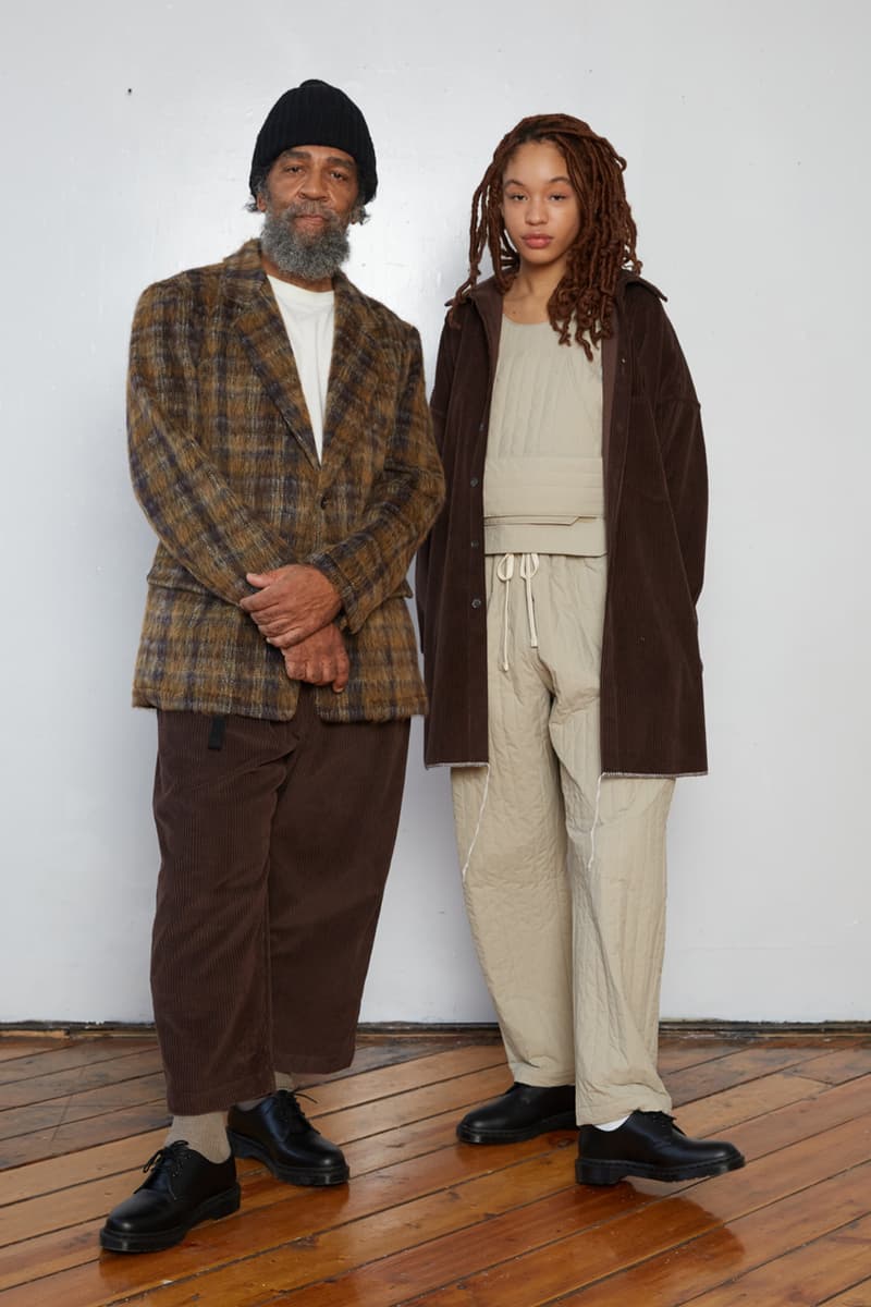 s.k. manor hill Fall/Winter 2020 Lookbook Collection Coats Jackets Trousers Blazers Shirts Hats Bags Hoodies Sweatpants Gingham Corduroy Brown White Gray Beige