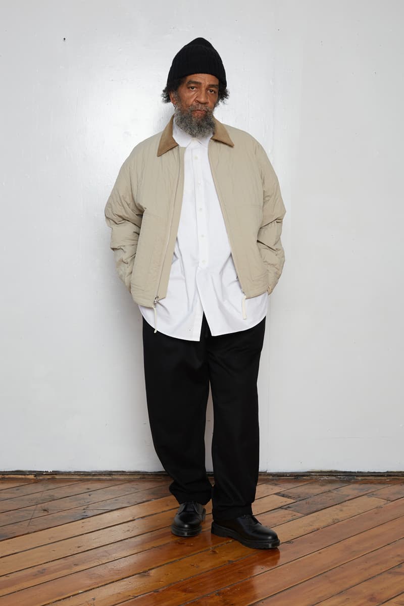 s.k. manor hill Fall/Winter 2020 Lookbook Collection Coats Jackets Trousers Blazers Shirts Hats Bags Hoodies Sweatpants Gingham Corduroy Brown White Gray Beige