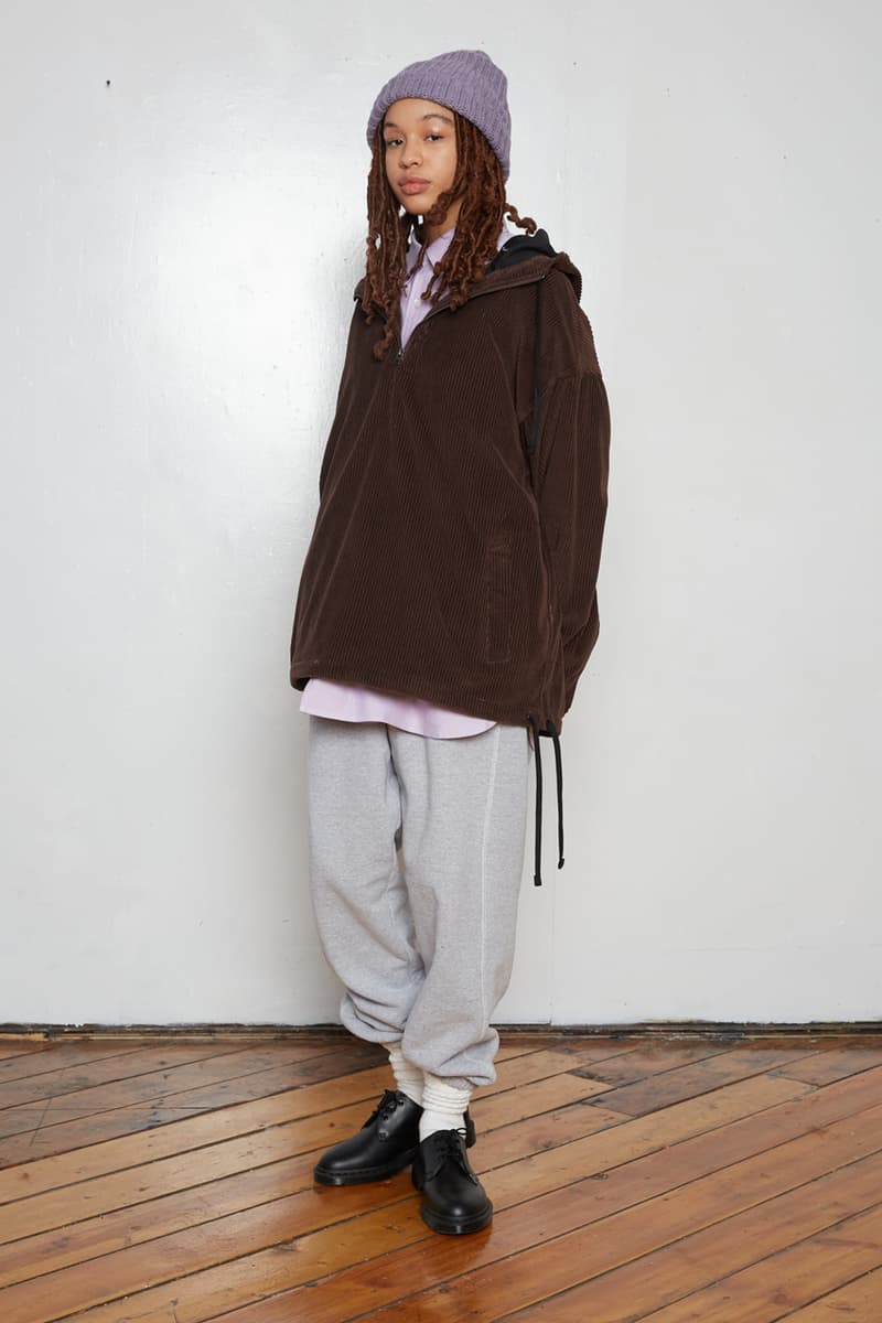 s.k. manor hill Fall/Winter 2020 Lookbook Collection Coats Jackets Trousers Blazers Shirts Hats Bags Hoodies Sweatpants Gingham Corduroy Brown White Gray Beige