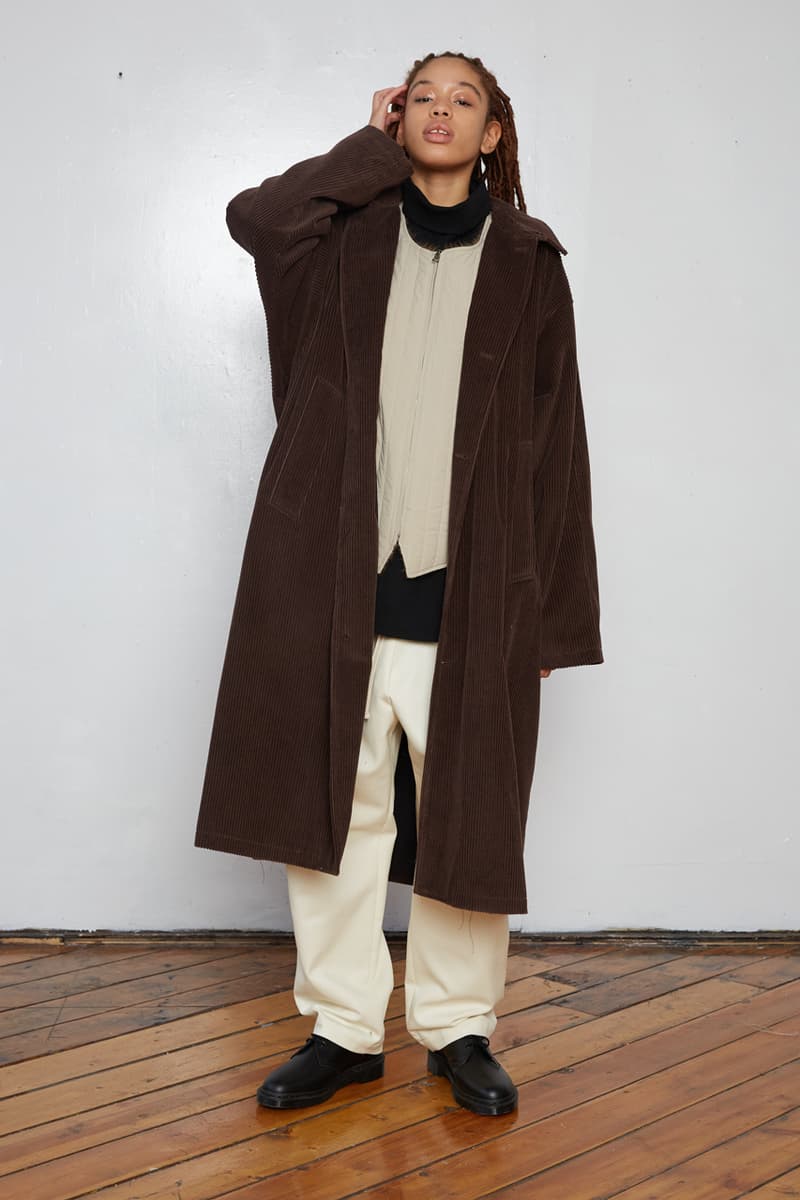 s.k. manor hill Fall/Winter 2020 Lookbook Collection Coats Jackets Trousers Blazers Shirts Hats Bags Hoodies Sweatpants Gingham Corduroy Brown White Gray Beige