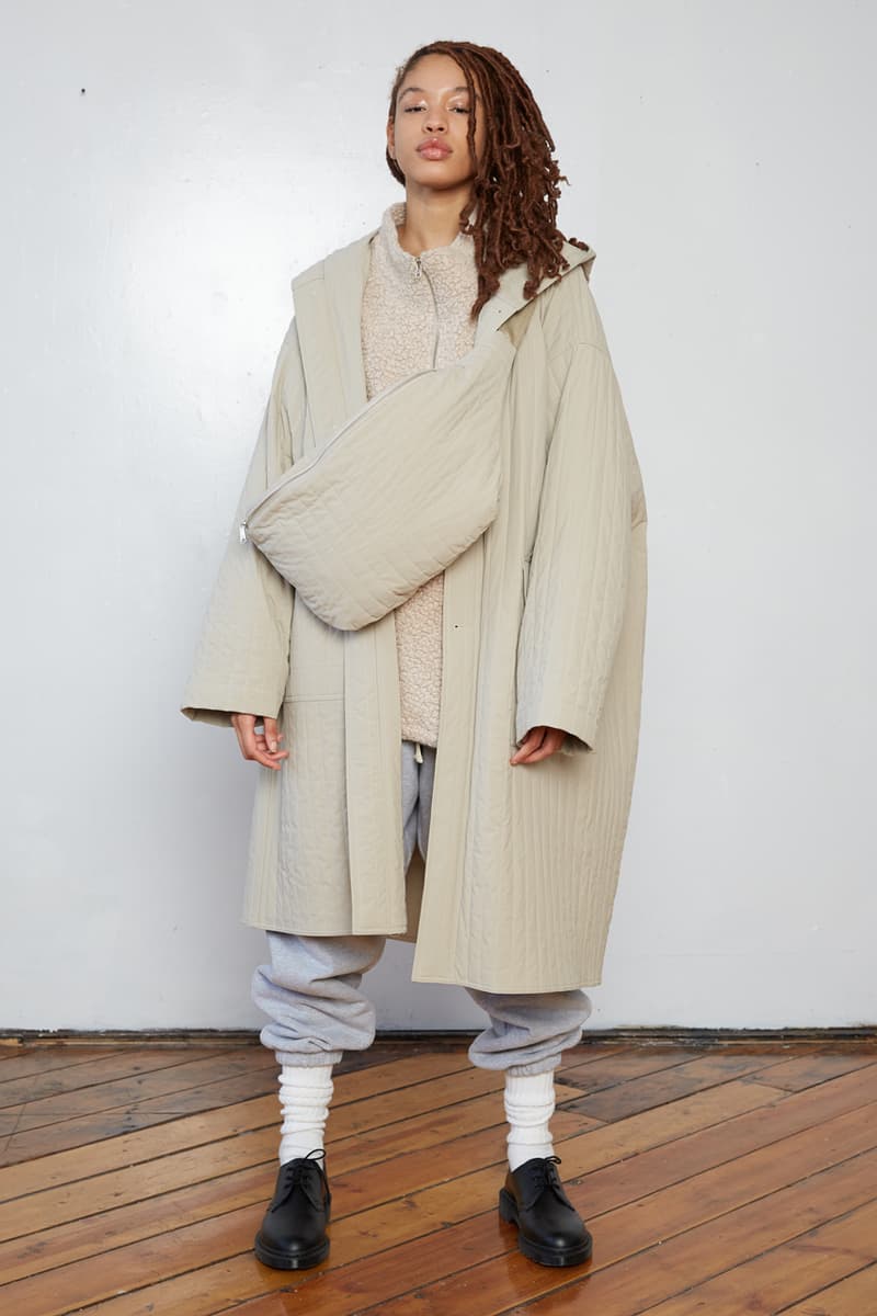 s.k. manor hill Fall/Winter 2020 Lookbook Collection Coats Jackets Trousers Blazers Shirts Hats Bags Hoodies Sweatpants Gingham Corduroy Brown White Gray Beige