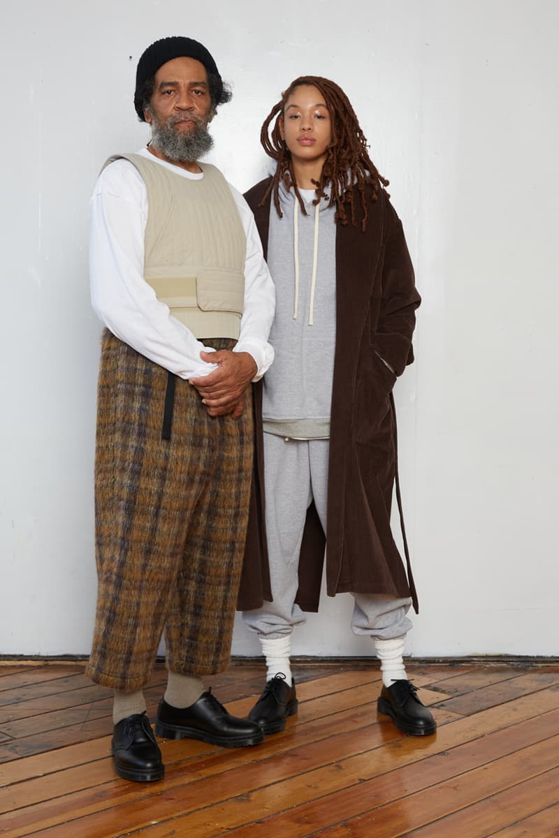 s.k. manor hill Fall/Winter 2020 Lookbook Collection Coats Jackets Trousers Blazers Shirts Hats Bags Hoodies Sweatpants Gingham Corduroy Brown White Gray Beige