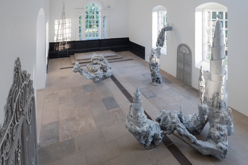 Saad Qureshi Yorkshire Sculpture Park Solo Exhibition "Something About Paradise" Sculptures Landscapes Architecture 