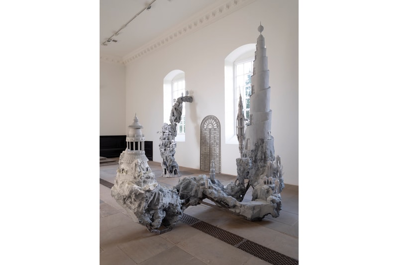 Saad Qureshi Yorkshire Sculpture Park Solo Exhibition "Something About Paradise" Sculptures Landscapes Architecture 