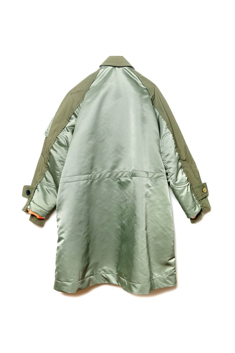 sacai Exclusive Nagoya Sakae Mitsukoshi Jackets coats trench deconstruction militaristic bomber ma 1 flight modular reconstruction multi panel garment store opening tokyo chitose abe