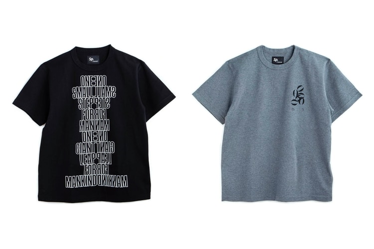 sacai & SPIBER Team for Sustainable Neil Armstrong-Referencing T-Shirts