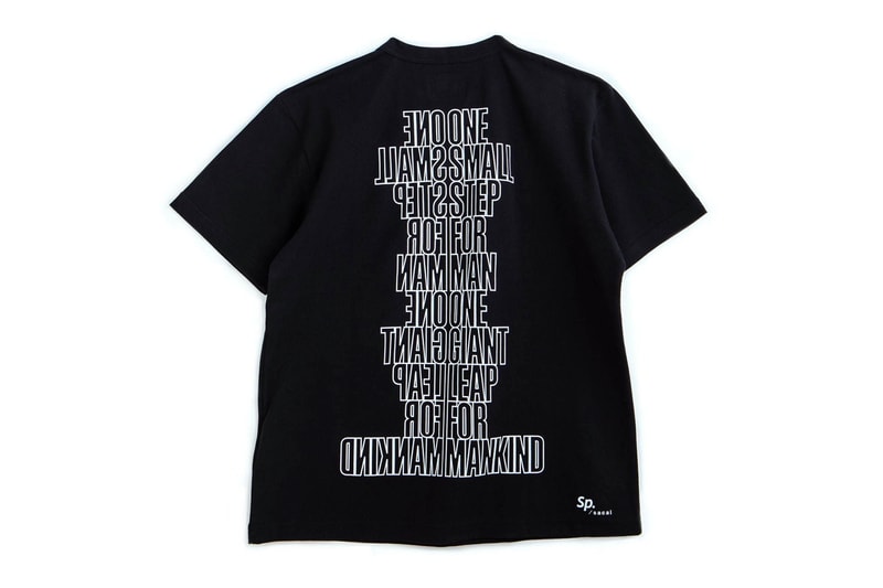 sacai x SPIBER Neil Armstrong T-Shirts Release Info brewed protein sustainable environment faux silk drop date info price aoyama store 