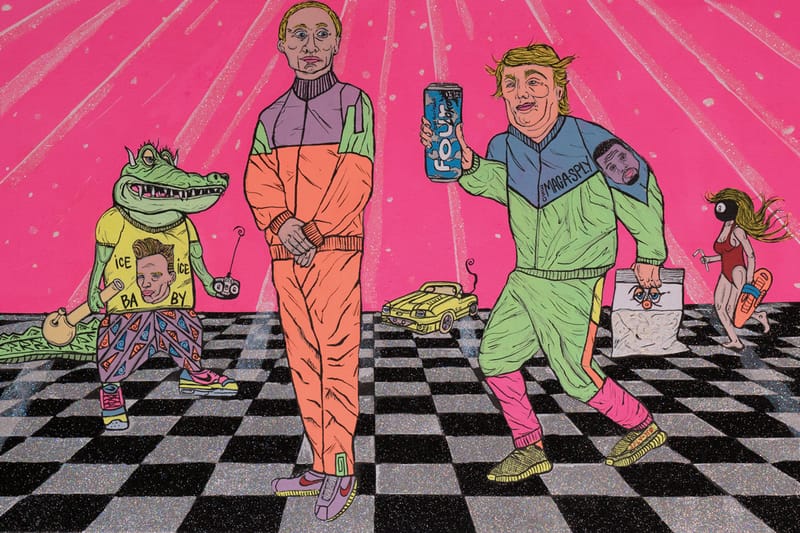 Sean Kush Lampoons Authority Figures Across Vivid Paintings