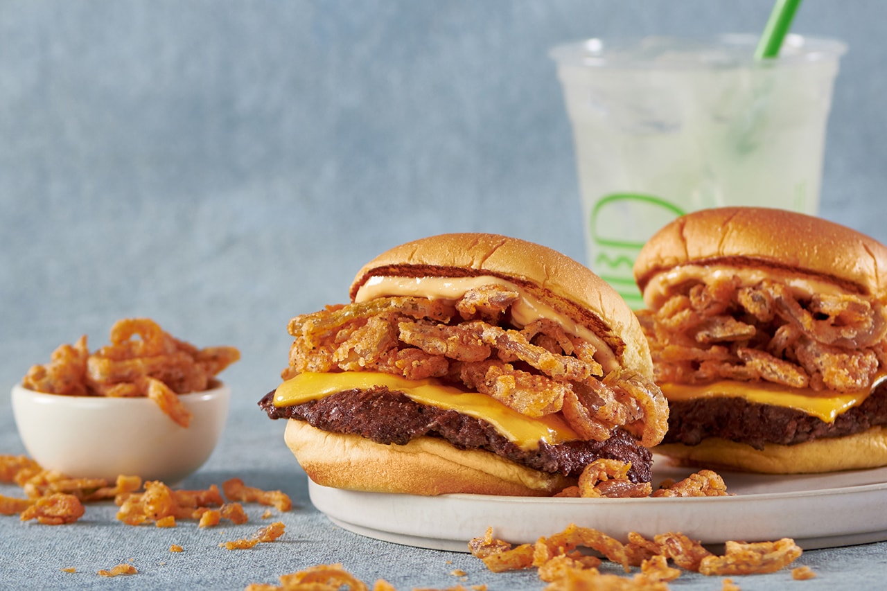 Shake Shack Relaunches beer marinated fried shallot cheeseburger angus beef fast food chain milkshakes hot chocolate cookie butter ShackMeister Burger ale malted new menu items