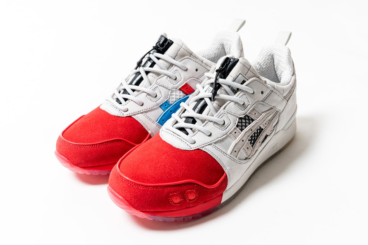 Shigeyuki Kunii Mitasneakers ASICS GEL-LYTE III OG Collaboration Shigeyuki Mitsui tricolor concept running shoe lifestyle street style silhouette sneaker design Ueno traditional Japanese shades updates features of the original Gel-Lyte III model modern specifications in the sewing patterns comfort new