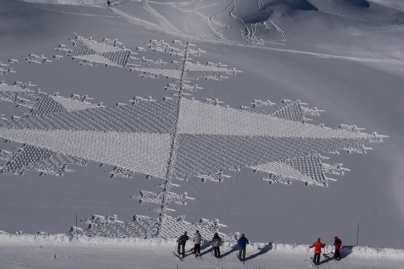 simon beck snow art photos