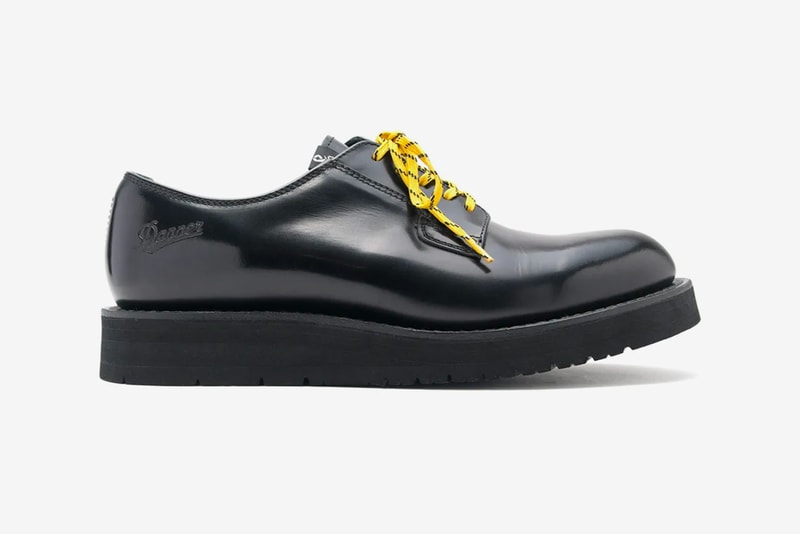 SOPHNET Danner Black Leather Postman Shoes Japanese footwear sneakers runners trainers kicks postman derby trekking laces spring summer 2020 collection buffed full grain smooth