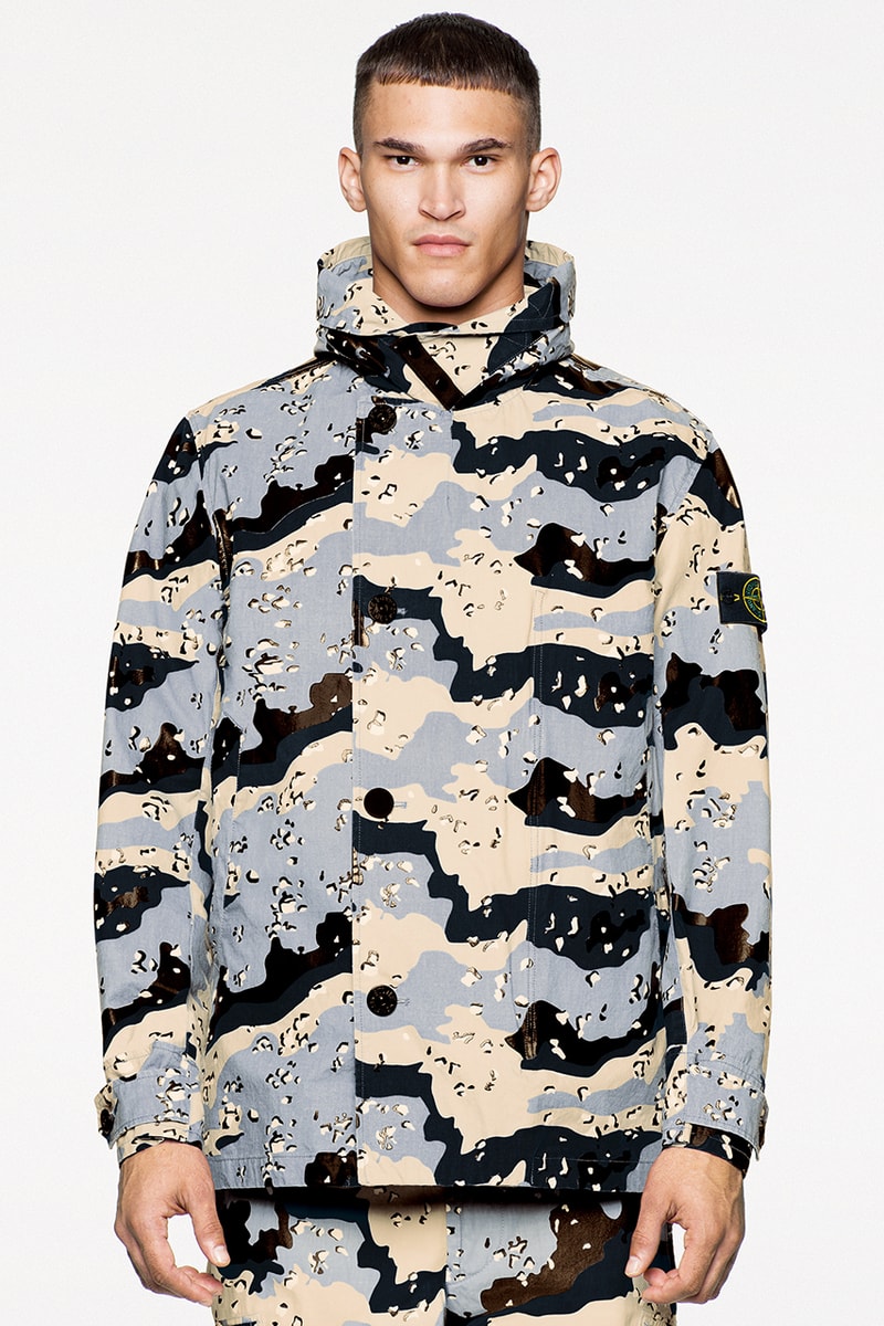 browns stone island ss20 spring summer 2020 camo camouflage stoney jacket release information buy cop purchase desert 3C-PU
