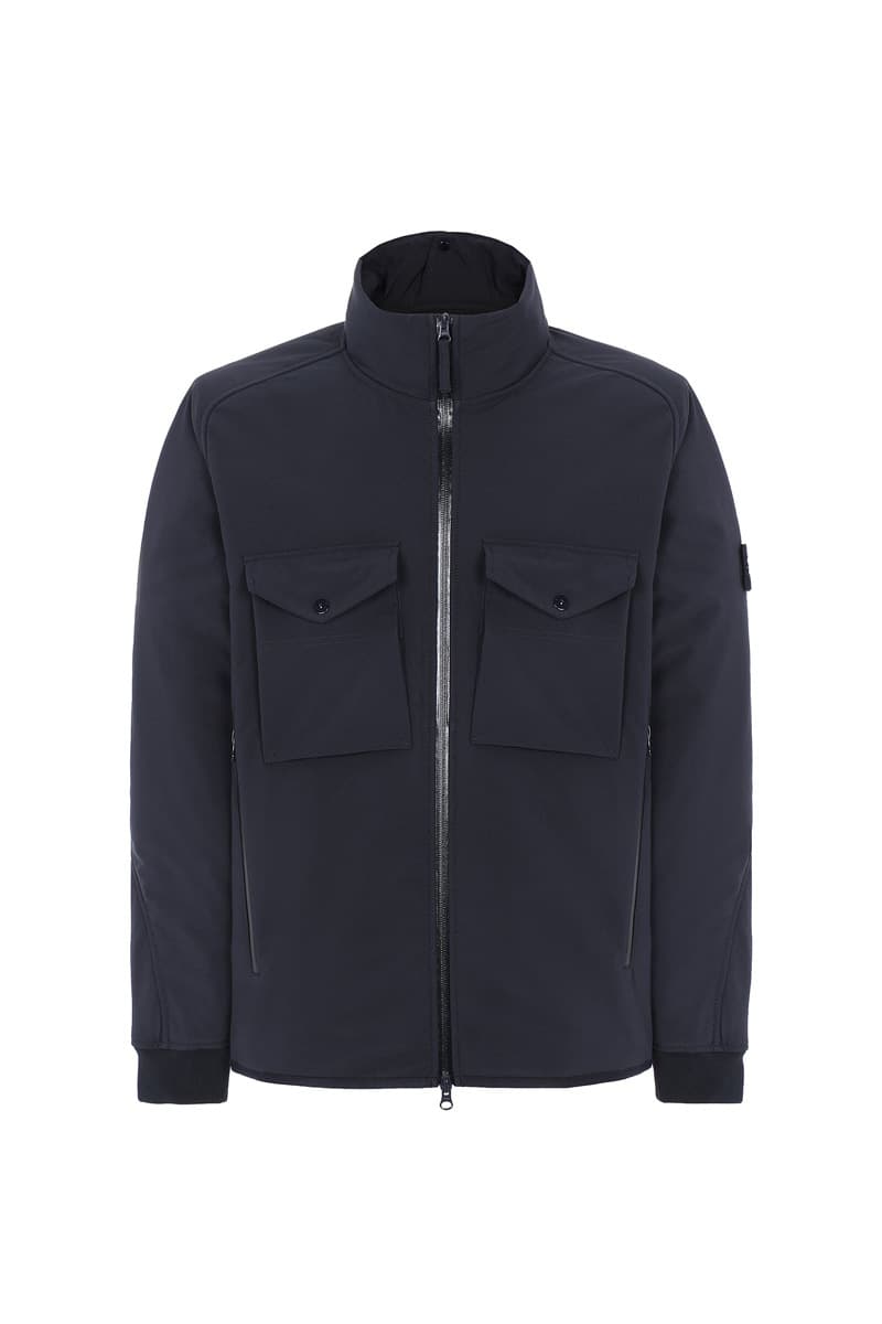 Stone Island Ghost SS20 Collection monochromatic polistiere stretch 5l vest jacket shirt knit cream white black blue navy olive green