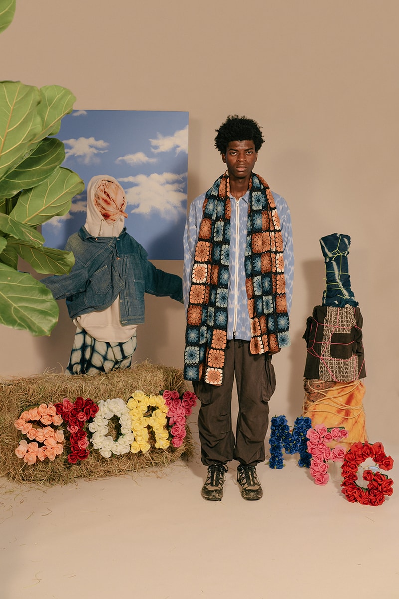 story mfg saeed katy al rubeyi collection fall winter 2020 sustainable vegan natural hoodie fleece jacket scarf lookbook inner reaches buy cop purchase