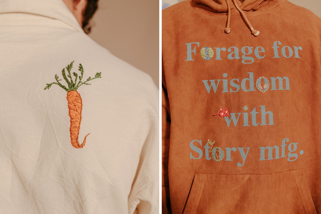 story mfg saeed katy al rubeyi collection fall winter 2020 sustainable vegan natural hoodie fleece jacket scarf lookbook inner reaches buy cop purchase
