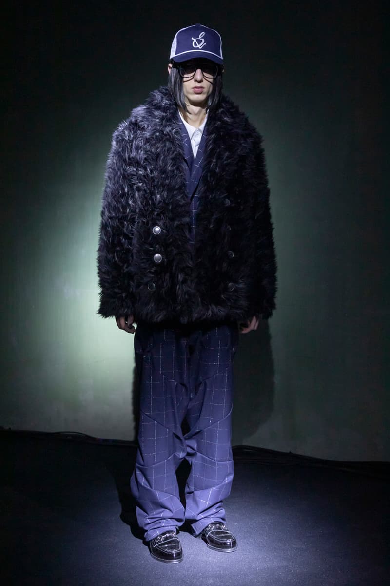 sulvam Fall/Winter 2020 Runway Collection Info Blazers Trousers Jackets Coats Shirts Pants Shorts Fur Velvet Gingham Vests Hats Sunglasses Loafers Boots Leather Knitwear Kneckties