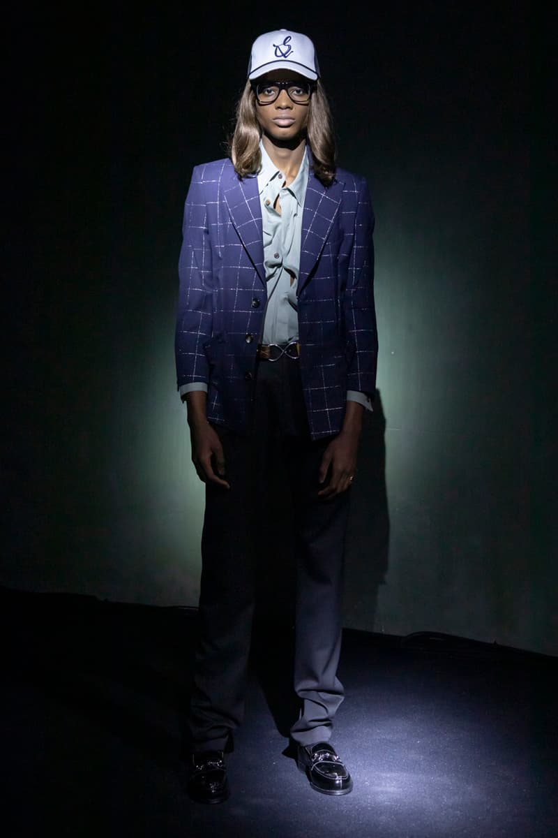 sulvam Fall/Winter 2020 Runway Collection Info Blazers Trousers Jackets Coats Shirts Pants Shorts Fur Velvet Gingham Vests Hats Sunglasses Loafers Boots Leather Knitwear Kneckties