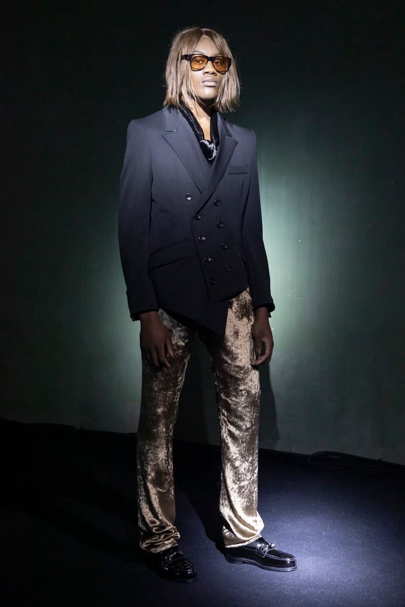 sulvam Fall/Winter 2020 Runway Collection Info Blazers Trousers Jackets Coats Shirts Pants Shorts Fur Velvet Gingham Vests Hats Sunglasses Loafers Boots Leather Knitwear Kneckties