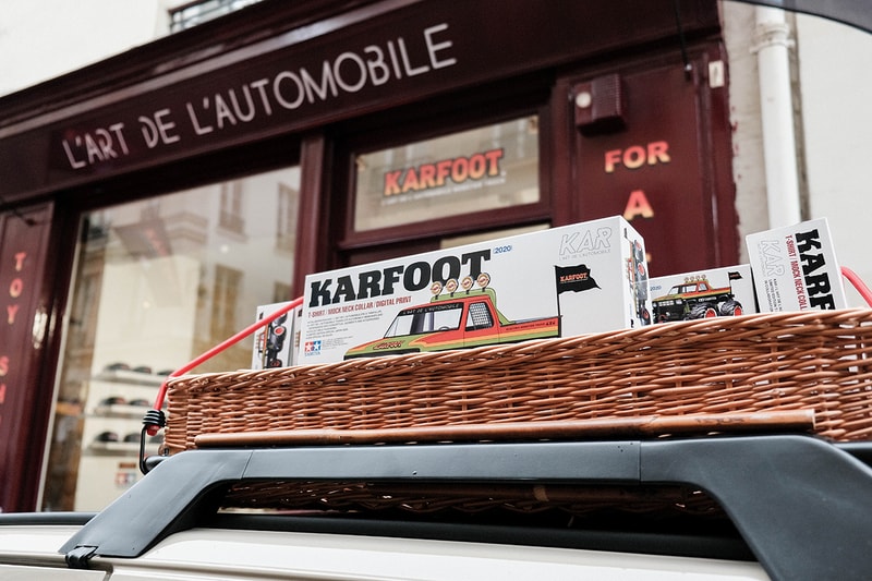 Tamiya x L’art de L’automobile "KARFOOT" Pop-Up Store Look Inside Paris Fashion Week Men's Fall Winter 2020 FW20 T-Shirts Remote Control Car Display Photography Event Showcase 