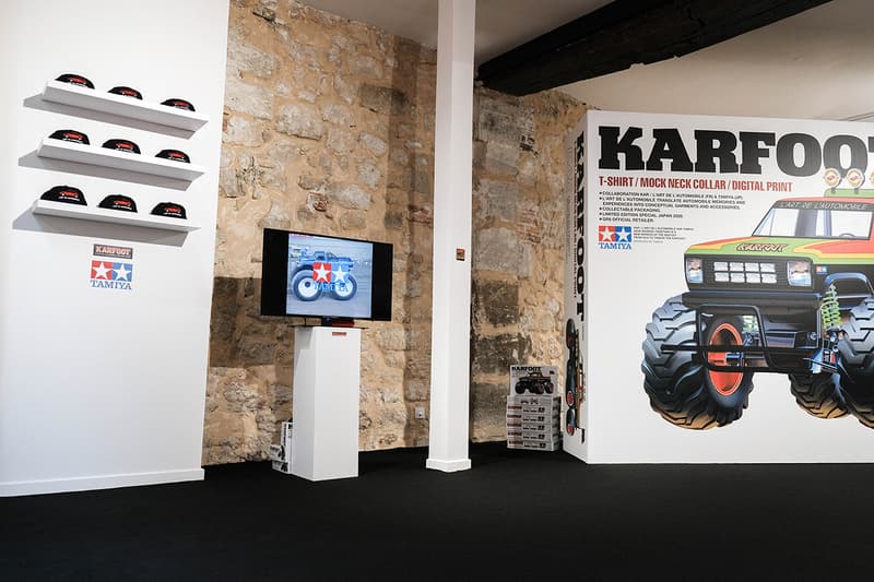 Tamiya x L’art de L’automobile "KARFOOT" Pop-Up Store Look Inside Paris Fashion Week Men's Fall Winter 2020 FW20 T-Shirts Remote Control Car Display Photography Event Showcase 