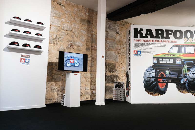 Tamiya x L’art de L’automobile "KARFOOT" Pop-Up Store Look Inside Paris Fashion Week Men's Fall Winter 2020 FW20 T-Shirts Remote Control Car Display Photography Event Showcase