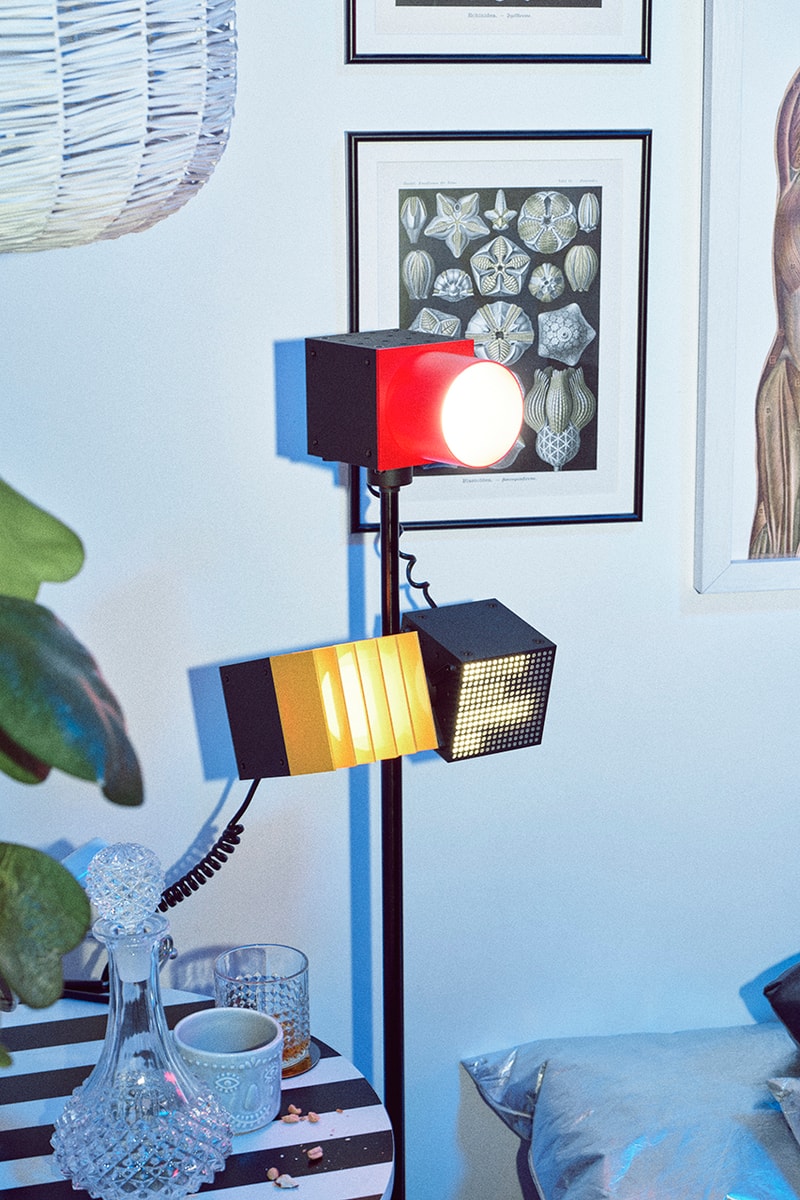 Teenage Engineering x IKEA FREKVENS Ultimate Home Party Collection Products Sound System Modular Speaker Tech Gadgets US Limited Edition Colorful Lighting Strobes Seating Blankets Homeware Hardware Bar Tripod First Look Announcement