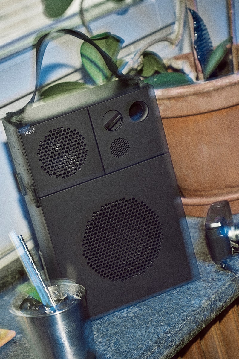 Teenage Engineering x IKEA FREKVENS Ultimate Home Party Collection Products Sound System Modular Speaker Tech Gadgets US Limited Edition Colorful Lighting Strobes Seating Blankets Homeware Hardware Bar Tripod First Look Announcement