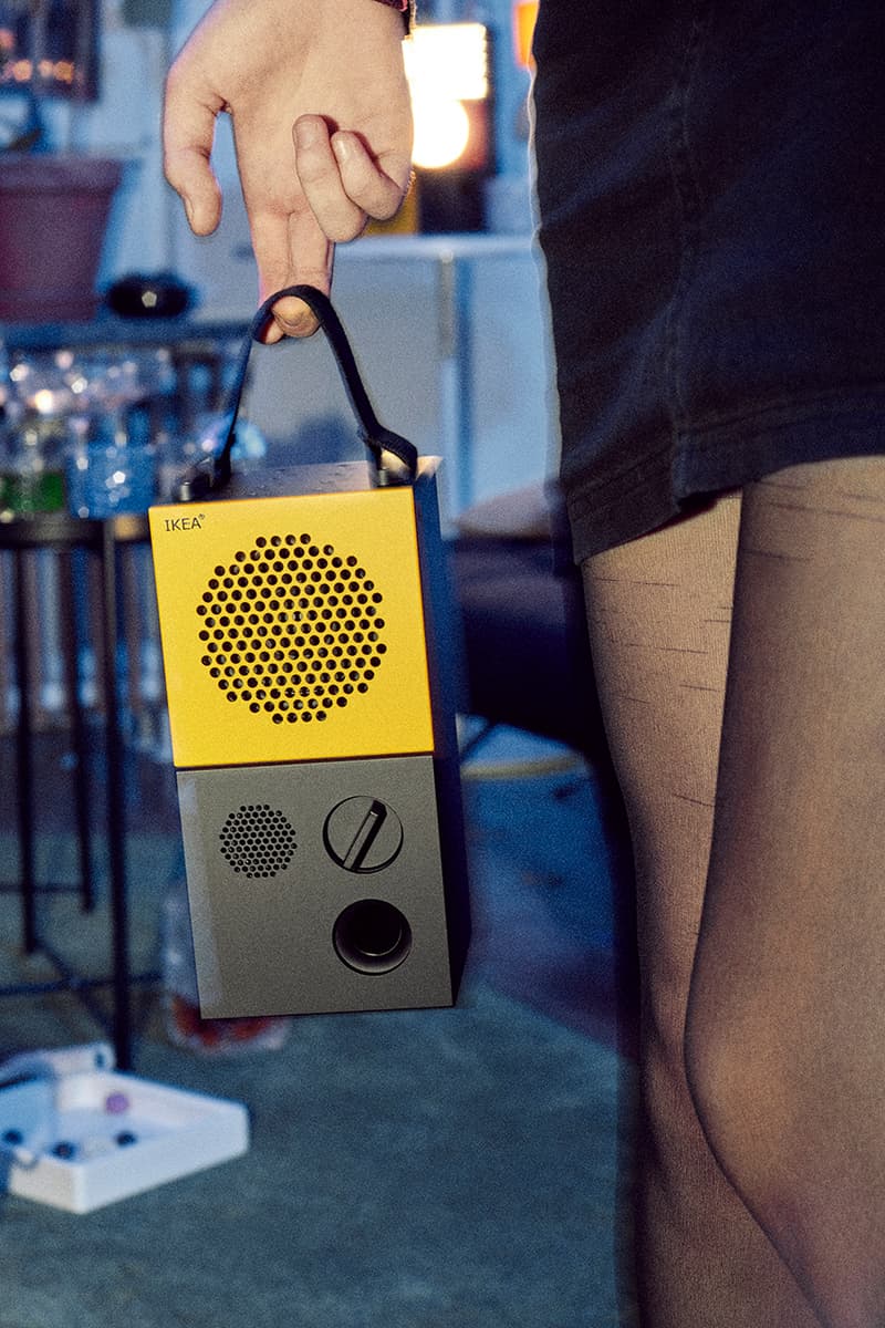 Teenage Engineering x IKEA FREKVENS Ultimate Home Party Collection Products Sound System Modular Speaker Tech Gadgets US Limited Edition Colorful Lighting Strobes Seating Blankets Homeware Hardware Bar Tripod First Look Announcement