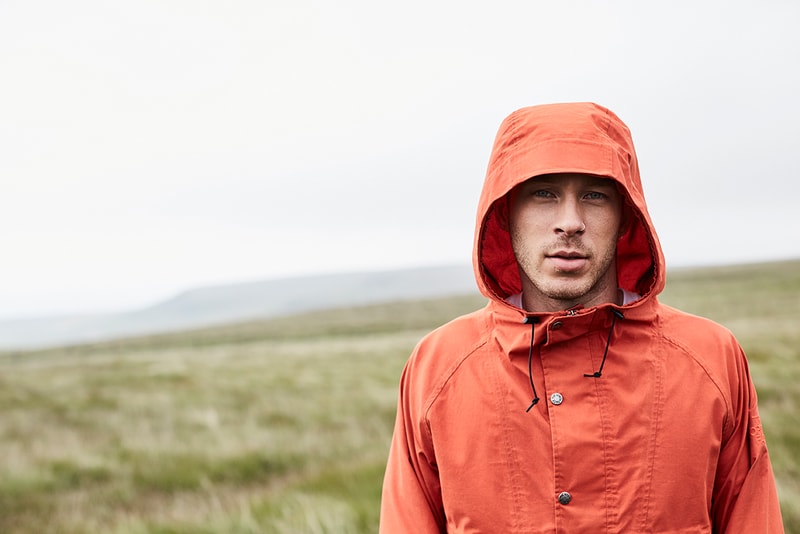 British Millerain x The North Face Collection Zip-Up Sierra Jacket Pullover Wind Jacket Khaki Navy Tangerine Tango wax outerwear yosemite half dome tee shirt collaboration lookbook