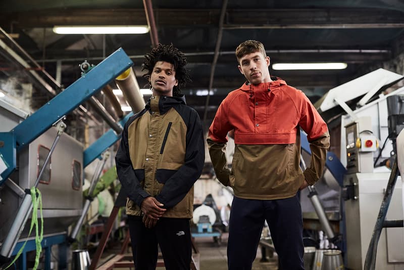 British Millerain x The North Face Collection Zip-Up Sierra Jacket Pullover Wind Jacket Khaki Navy Tangerine Tango wax outerwear yosemite half dome tee shirt collaboration lookbook