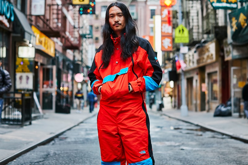 The north face extreme collection ski suit cap bag sneakers 1980s release information buy cop purchase red blue black grey asphalt fiery