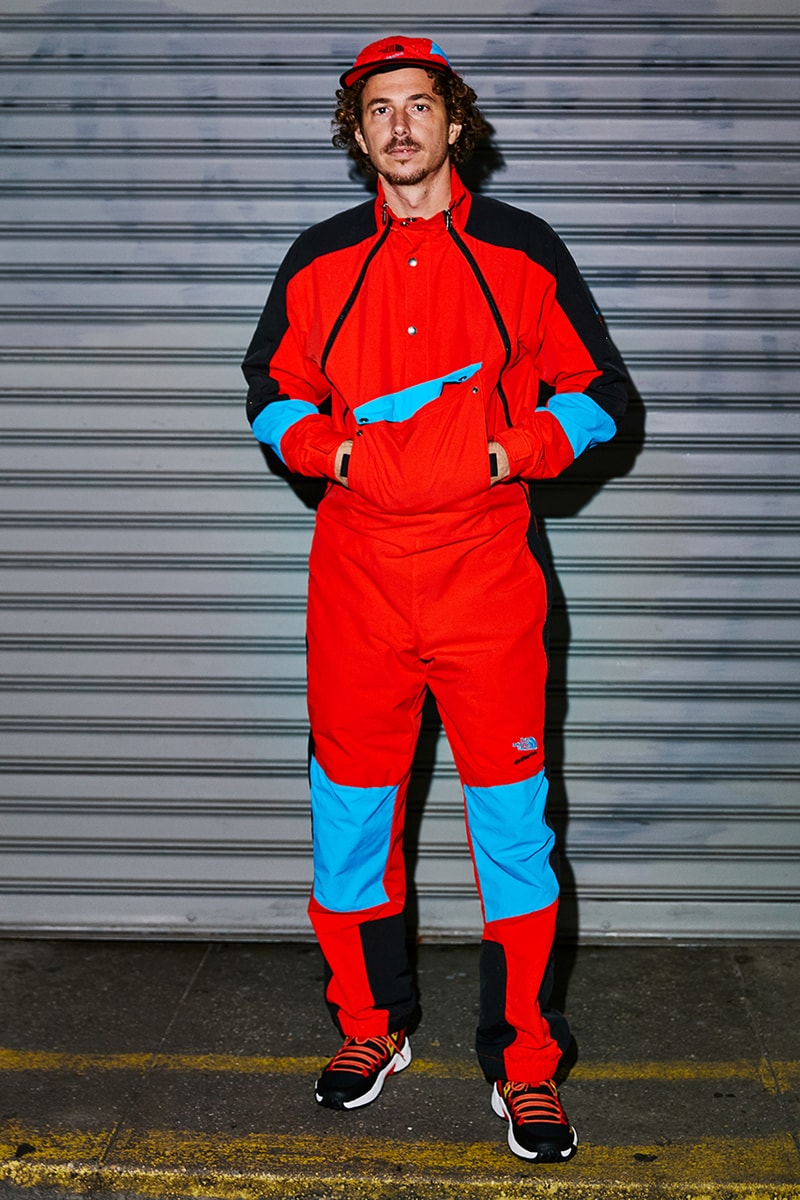 The north face extreme collection ski suit cap bag sneakers 1980s release information buy cop purchase red blue black grey asphalt fiery