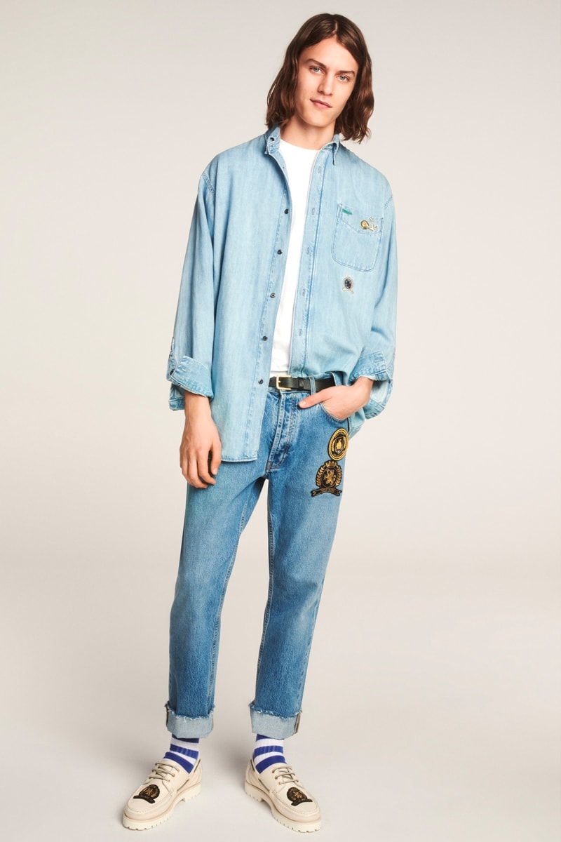 Tommy Hilfiger Celebrates 35th Anniversary Spring 2020 Lookbook collection american flag heritage nautical sports jackets varsity collegiate jeans denim ivy blue white red jackets outerwear